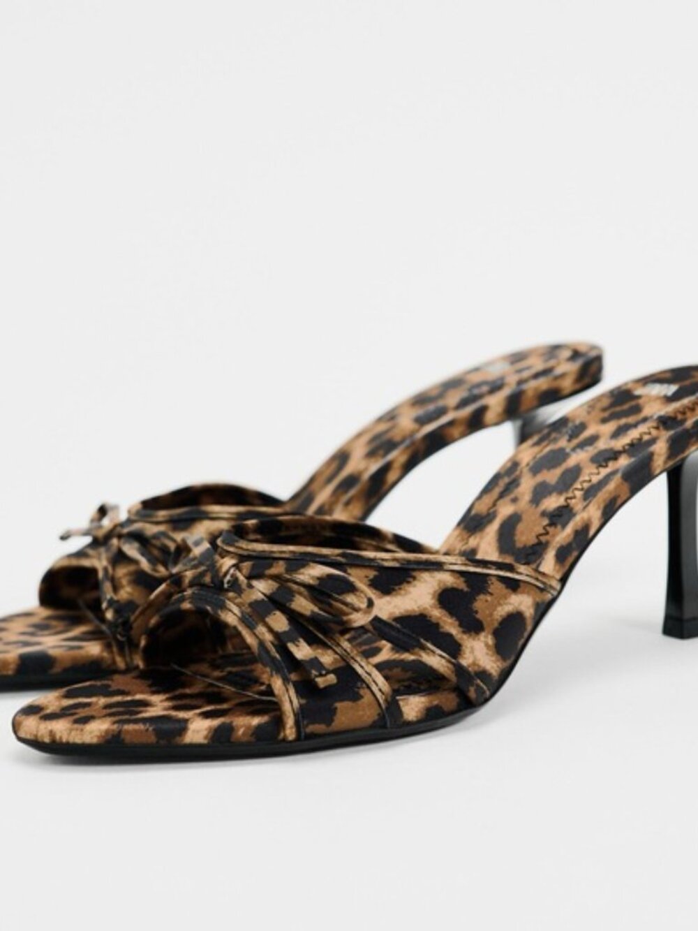 Leopard Slide on sandal Heels - ZARA 41 (Size 10) - worn once